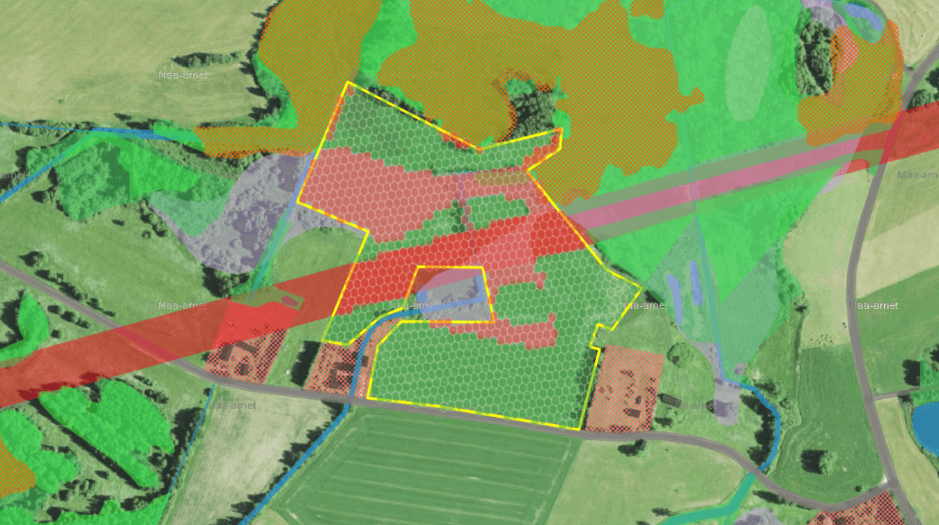 Example of data-based land analysis on the Arbonics platform